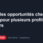 Offre d'emploi Nouvelles opportunités chez Villa Sahrai pour plusieurs profils hôteliers